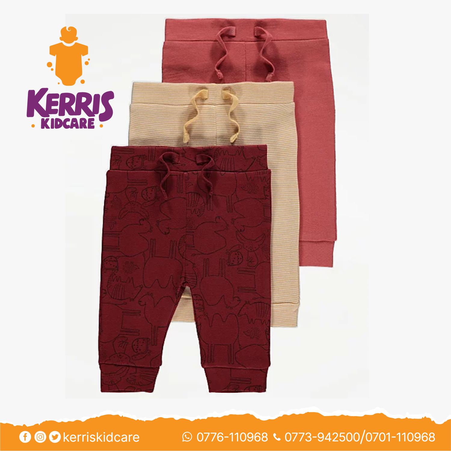 Plum Printed Joggers